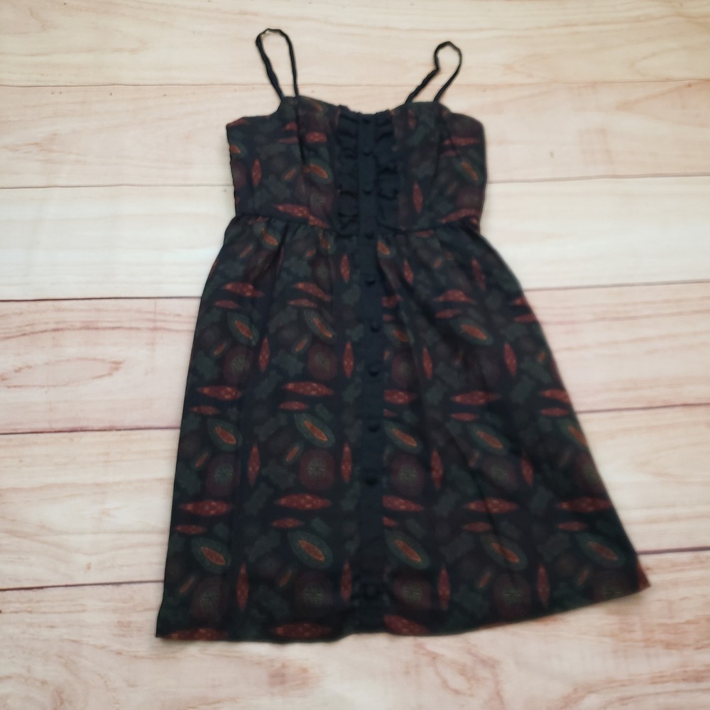 Staring at‎ Stars Urban Outfitters Dress Womens S Black Ruffle Button Front